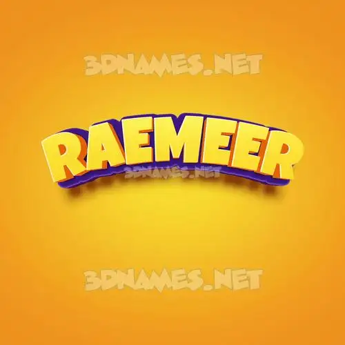 raemeer in Orange Toon style - 3D name wallpaper raemeer in Orange Toon style - 3D name wallpaper