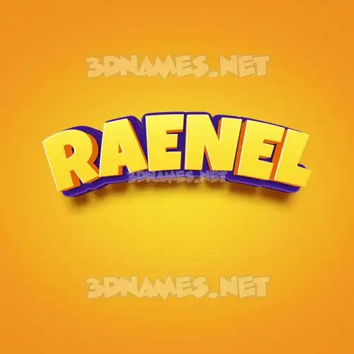 raenel in Orange Toon style - 3D name wallpaper