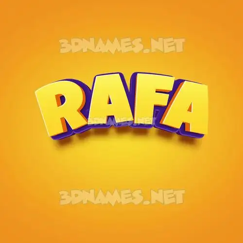 rafa in Orange Toon style - 3D name wallpaper rafa in Orange Toon style - 3D name wallpaper