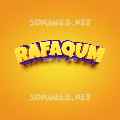 rafaqum in Orange Toon style - 3D name wallpaper rafaqum in Orange Toon style - 3D name wallpaper