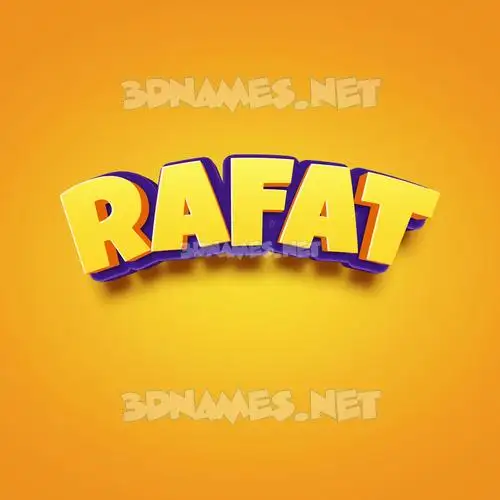 rafat in Orange Toon style - 3D name wallpaper rafat in Orange Toon style - 3D name wallpaper