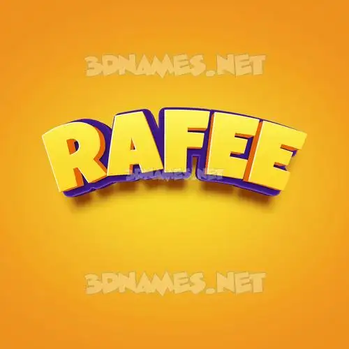 rafee in Orange Toon style - 3D name wallpaper rafee in Orange Toon style - 3D name wallpaper