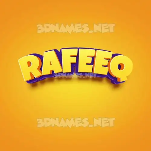 rafeeq in Orange Toon style - 3D name wallpaper rafeeq in Orange Toon style - 3D name wallpaper