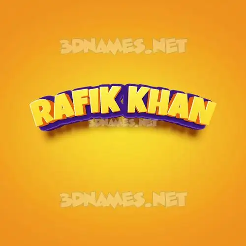 rafik khan in Orange Toon style - 3D name wallpaper rafik khan in Orange Toon style - 3D name wallpaper