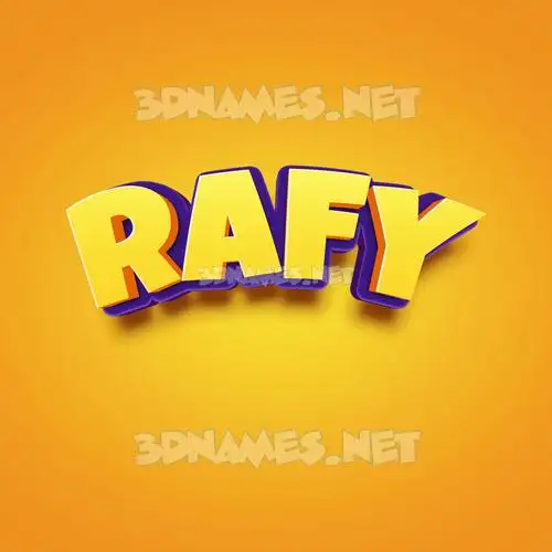 rafy in Orange Toon style - 3D name wallpaper rafy in Orange Toon style - 3D name wallpaper