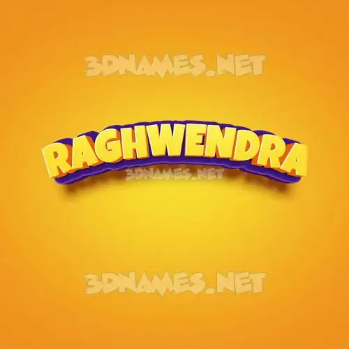 raghwendra in Orange Toon style - 3D name wallpaper