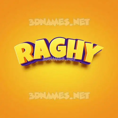raghy in Orange Toon style - 3D name wallpaper raghy in Orange Toon style - 3D name wallpaper