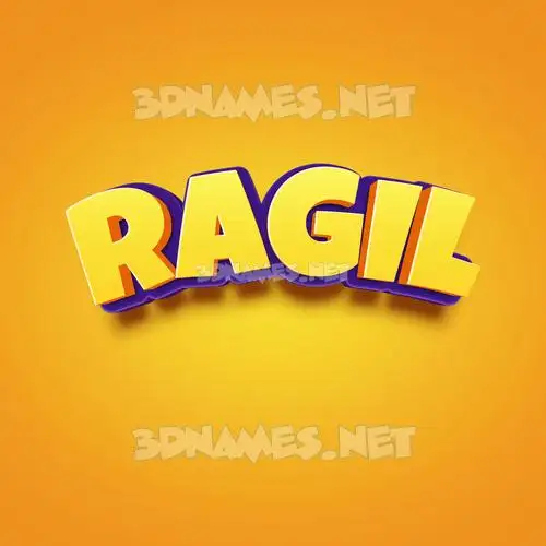 ragil in Orange Toon style - 3D name wallpaper ragil in Orange Toon style - 3D name wallpaper