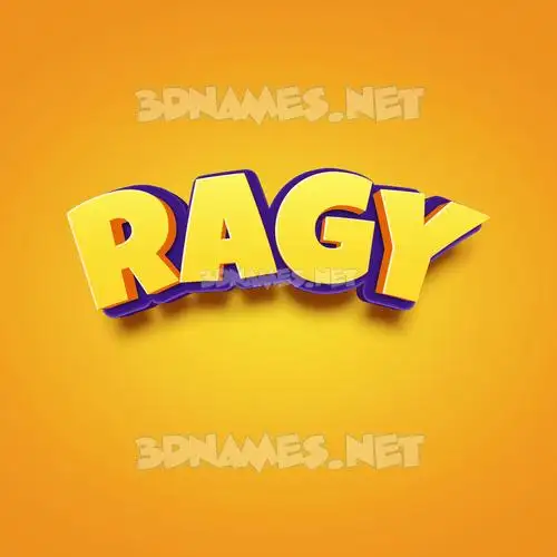 ragy in Orange Toon style - 3D name wallpaper ragy in Orange Toon style - 3D name wallpaper