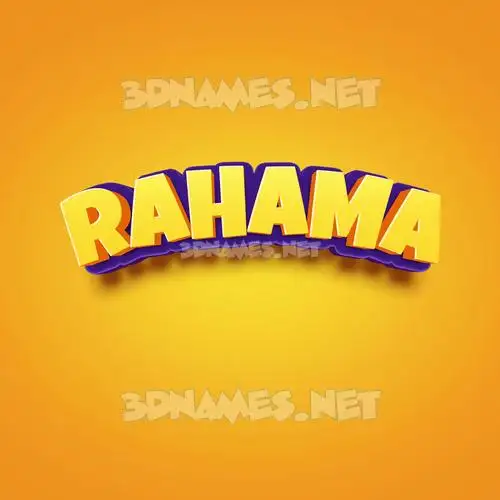rahama in Orange Toon style - 3D name wallpaper rahama in Orange Toon style - 3D name wallpaper