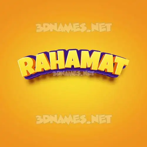 rahamat in Orange Toon style - 3D name wallpaper rahamat in Orange Toon style - 3D name wallpaper