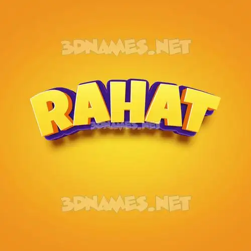 rahat in Orange Toon style - 3D name wallpaper rahat in Orange Toon style - 3D name wallpaper
