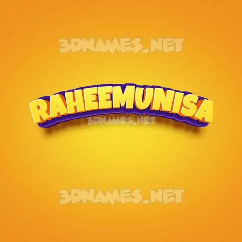 raheemunisa in Orange Toon style - 3D name wallpaper raheemunisa in Orange Toon style - 3D name wallpaper