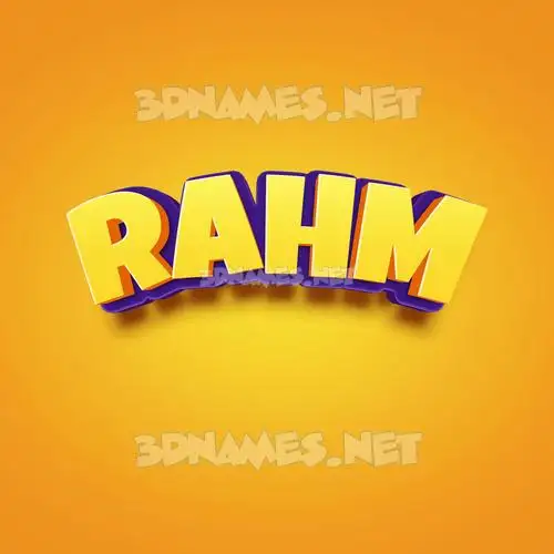 rahm in Orange Toon style - 3D name wallpaper rahm in Orange Toon style - 3D name wallpaper