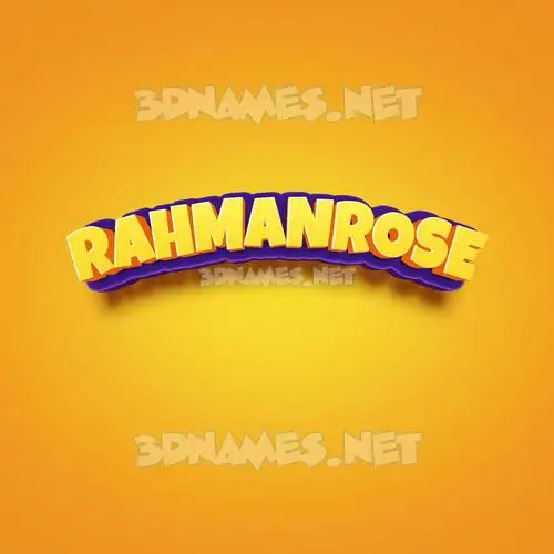 rahmanrose in Orange Toon style - 3D name wallpaper rahmanrose in Orange Toon style - 3D name wallpaper