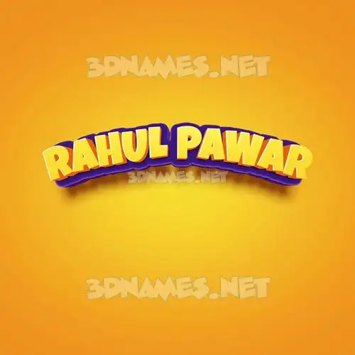 rahul pawar in Orange Toon style - 3D name wallpaper