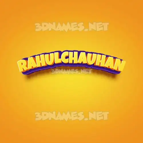 rahulchauhan in Orange Toon style - 3D name wallpaper rahulchauhan in Orange Toon style - 3D name wallpaper