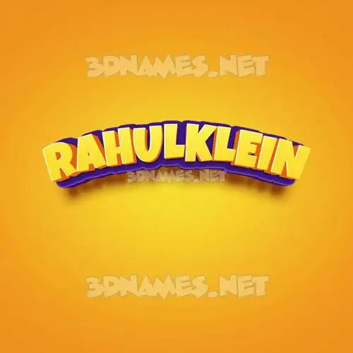 rahulklein in Orange Toon style - 3D name wallpaper rahulklein in Orange Toon style - 3D name wallpaper