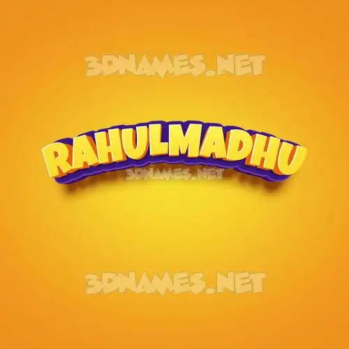 rahulmadhu in Orange Toon style - 3D name wallpaper rahulmadhu in Orange Toon style - 3D name wallpaper