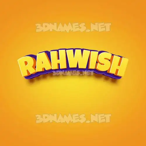 rahwish in Orange Toon style - 3D name wallpaper rahwish in Orange Toon style - 3D name wallpaper