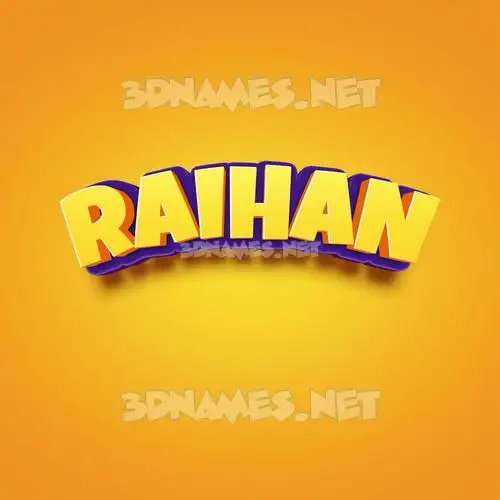raihan in Orange Toon style - 3D name wallpaper raihan in Orange Toon style - 3D name wallpaper
