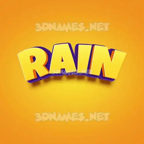 rain in Orange Toon style - 3D name wallpaper rain in Orange Toon style - 3D name wallpaper