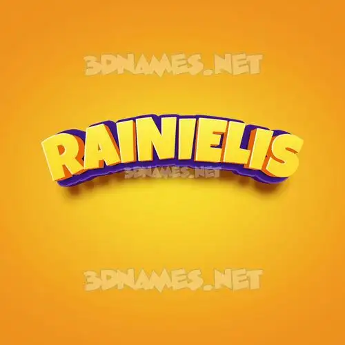 rainielis in Orange Toon style - 3D name wallpaper rainielis in Orange Toon style - 3D name wallpaper
