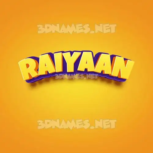 raiyaan in Orange Toon style - 3D name wallpaper raiyaan in Orange Toon style - 3D name wallpaper