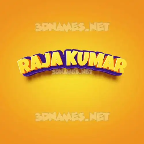 raja kumar in Orange Toon style - 3D name wallpaper raja kumar in Orange Toon style - 3D name wallpaper