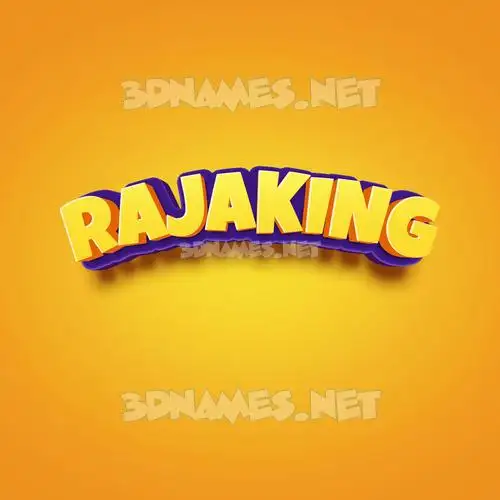 rajaking in Orange Toon style - 3D name wallpaper rajaking in Orange Toon style - 3D name wallpaper