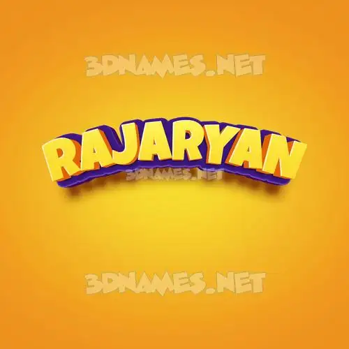 rajaryan in Orange Toon style - 3D name wallpaper