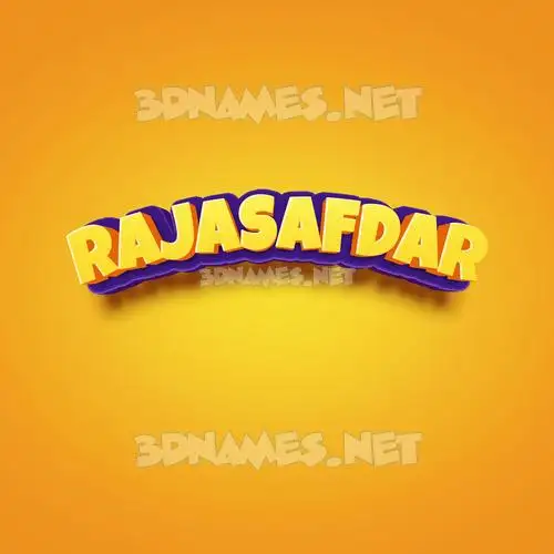 rajasafdar in Orange Toon style - 3D name wallpaper rajasafdar in Orange Toon style - 3D name wallpaper
