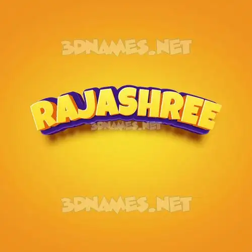 rajashree in Orange Toon style - 3D name wallpaper