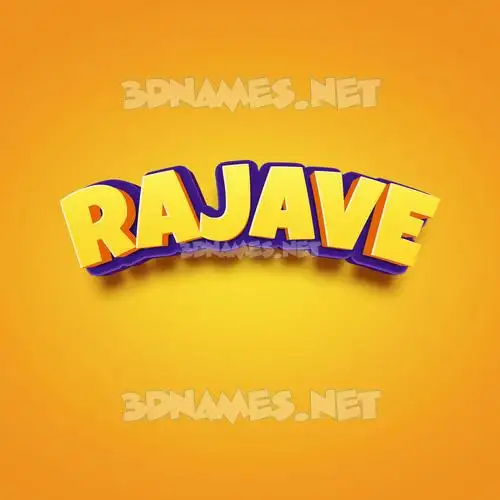 rajave in Orange Toon style - 3D name wallpaper rajave in Orange Toon style - 3D name wallpaper