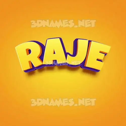 raje in Orange Toon style - 3D name wallpaper