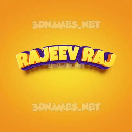 rajeev raj in Orange Toon style - 3D name wallpaper rajeev raj in Orange Toon style - 3D name wallpaper