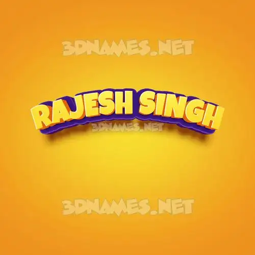 rajesh singh in Orange Toon style - 3D name wallpaper