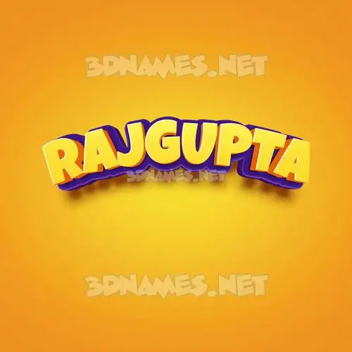 rajgupta in Orange Toon style - 3D name wallpaper