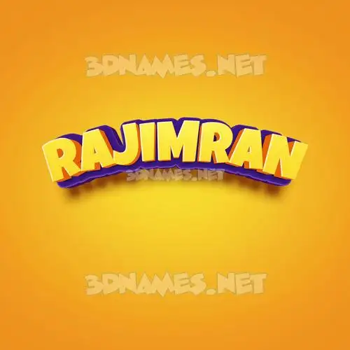 rajimran in Orange Toon style - 3D name wallpaper