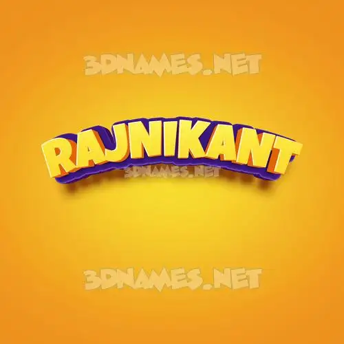 rajnikant in Orange Toon style - 3D name wallpaper rajnikant in Orange Toon style - 3D name wallpaper