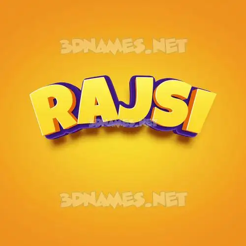 rajsi in Orange Toon style - 3D name wallpaper