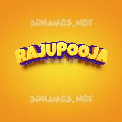 rajupooja in Orange Toon style - 3D name wallpaper rajupooja in Orange Toon style - 3D name wallpaper