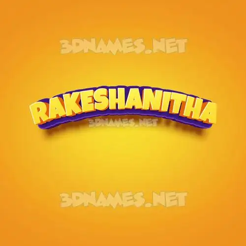 rakeshanitha in Orange Toon style - 3D name wallpaper rakeshanitha in Orange Toon style - 3D name wallpaper