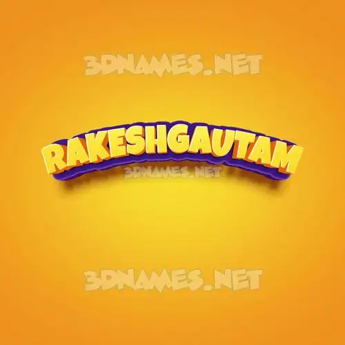 rakeshgautam in Orange Toon style - 3D name wallpaper rakeshgautam in Orange Toon style - 3D name wallpaper