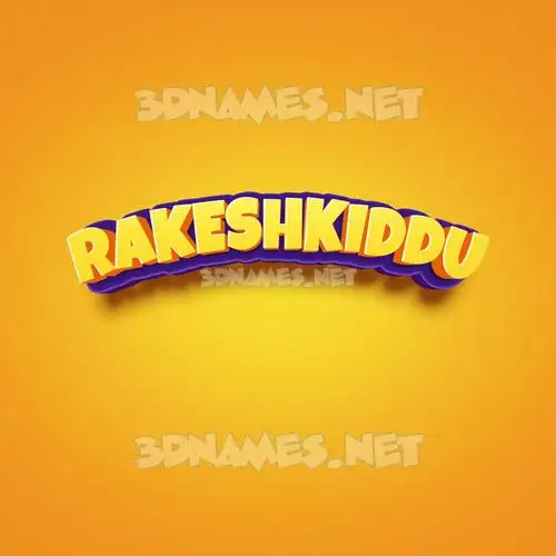 rakeshkiddu in Orange Toon style - 3D name wallpaper rakeshkiddu in Orange Toon style - 3D name wallpaper