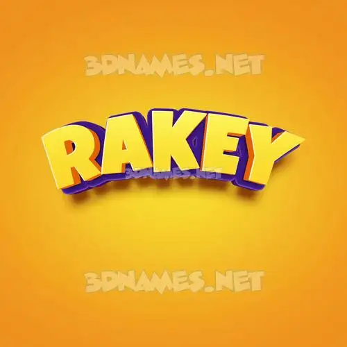 rakey in Orange Toon style - 3D name wallpaper rakey in Orange Toon style - 3D name wallpaper