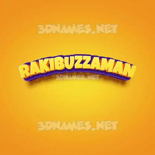 rakibuzzaman in Orange Toon style - 3D name wallpaper rakibuzzaman in Orange Toon style - 3D name wallpaper