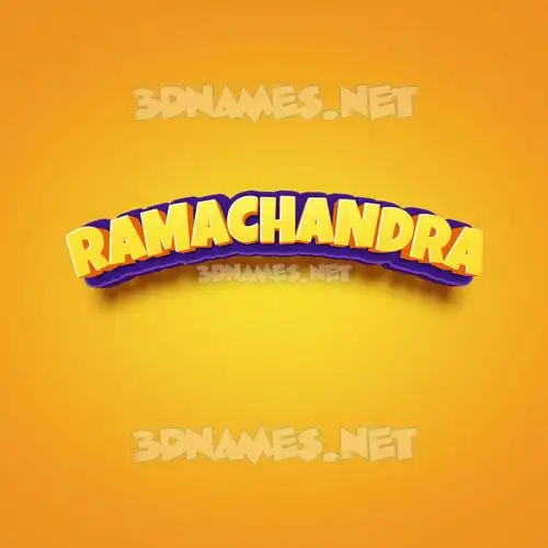 ramachandra in Orange Toon style - 3D name wallpaper