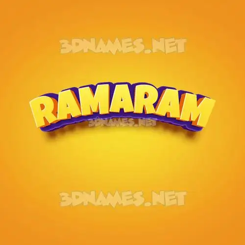 ramaram in Orange Toon style - 3D name wallpaper ramaram in Orange Toon style - 3D name wallpaper