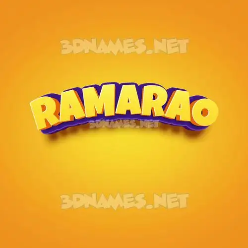 ramarao in Orange Toon style - 3D name wallpaper ramarao in Orange Toon style - 3D name wallpaper
